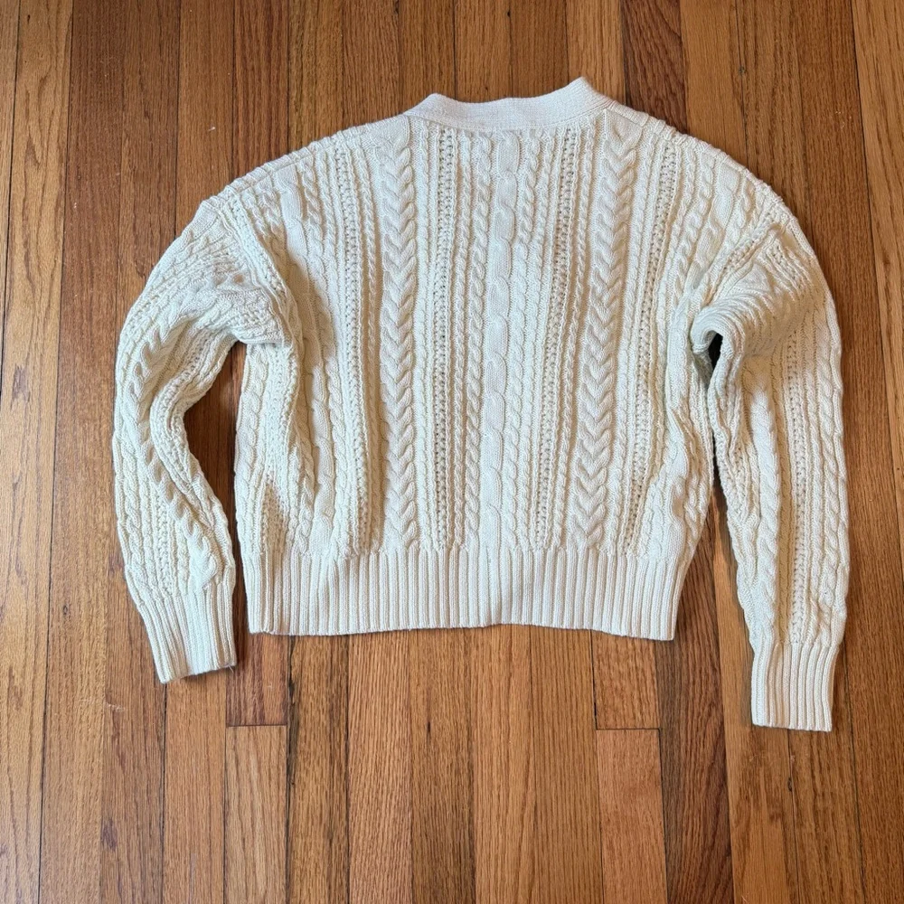 Alex Mill Cotton Nico Cable Knit Cardigan - Picture 5 of 5